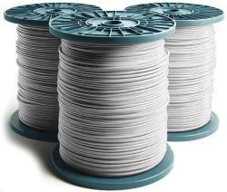 18 Gauge Insulated Stranded White Wire With Color Striping - Sold By The Foot